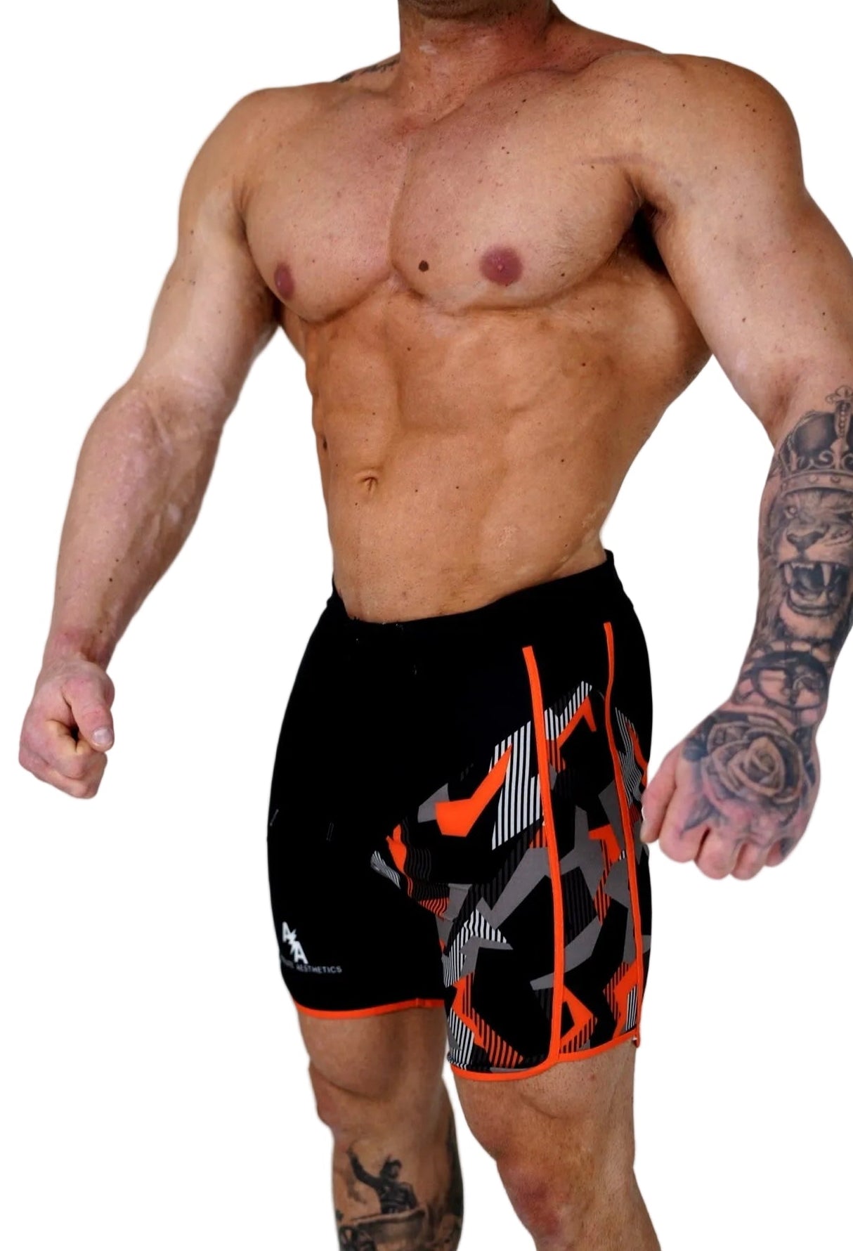 Inferno Ops (Black/Orange Geometric Camo)