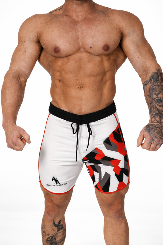 Redline (Bright Red/White Geometric Camo)