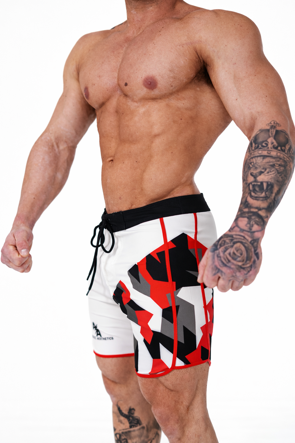 Redline (Bright Red/White Geometric Camo)