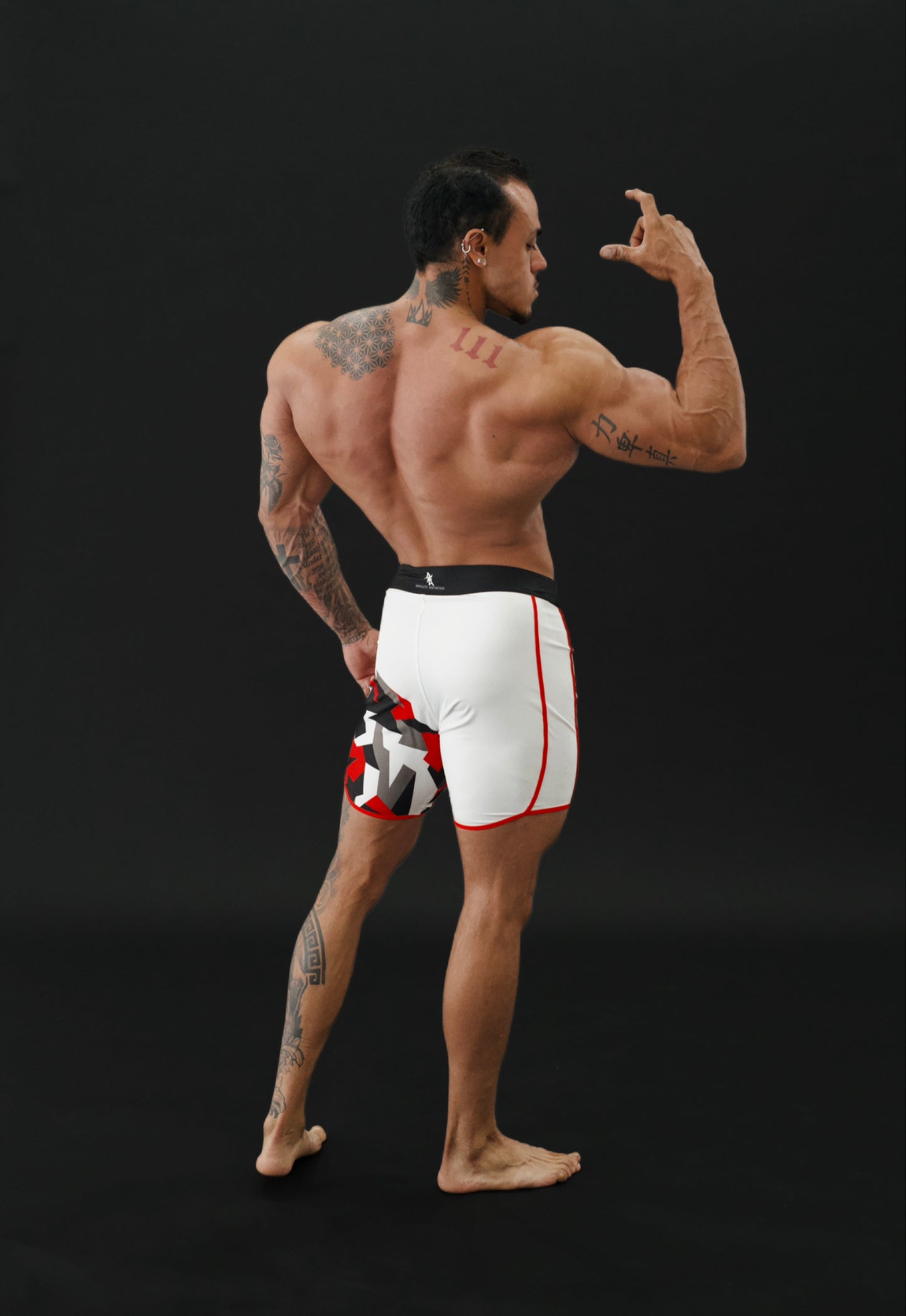 Redline (Bright Red/White Geometric Camo)