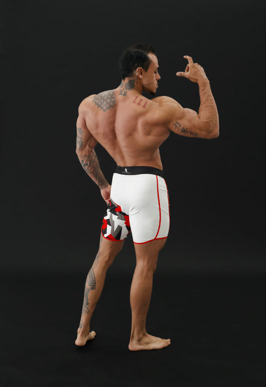 Redline (Bright Red/White Geometric Camo)